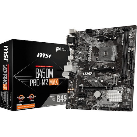 MSI B450M PRO-M2 MAX Desktop Motherboard - AMD B450 Chipset - Socket AM4 - Micro ATX