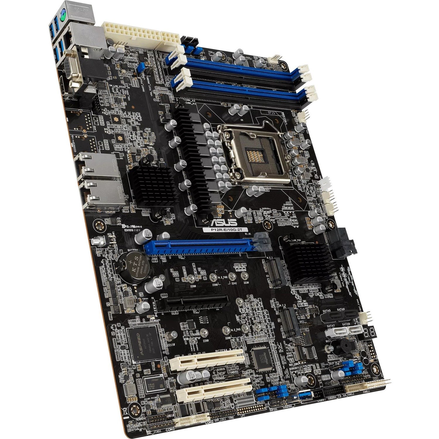 Asus P12R-E/10G-2T Server Motherboard - Intel C256 Chipset - Socket LGA-1200 - ATX
