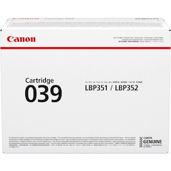 Canon 039 Original Standard Yield Laser Toner Cartridge - Black Pack