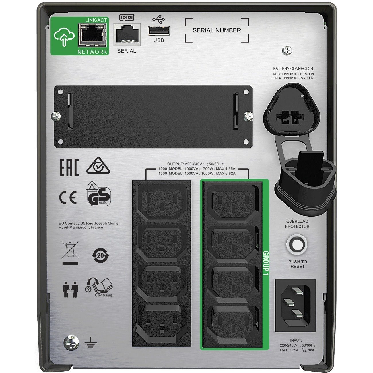 APC by Schneider Electric Smart-UPS Line-interactive UPS - 1.50 kVA/1 kW