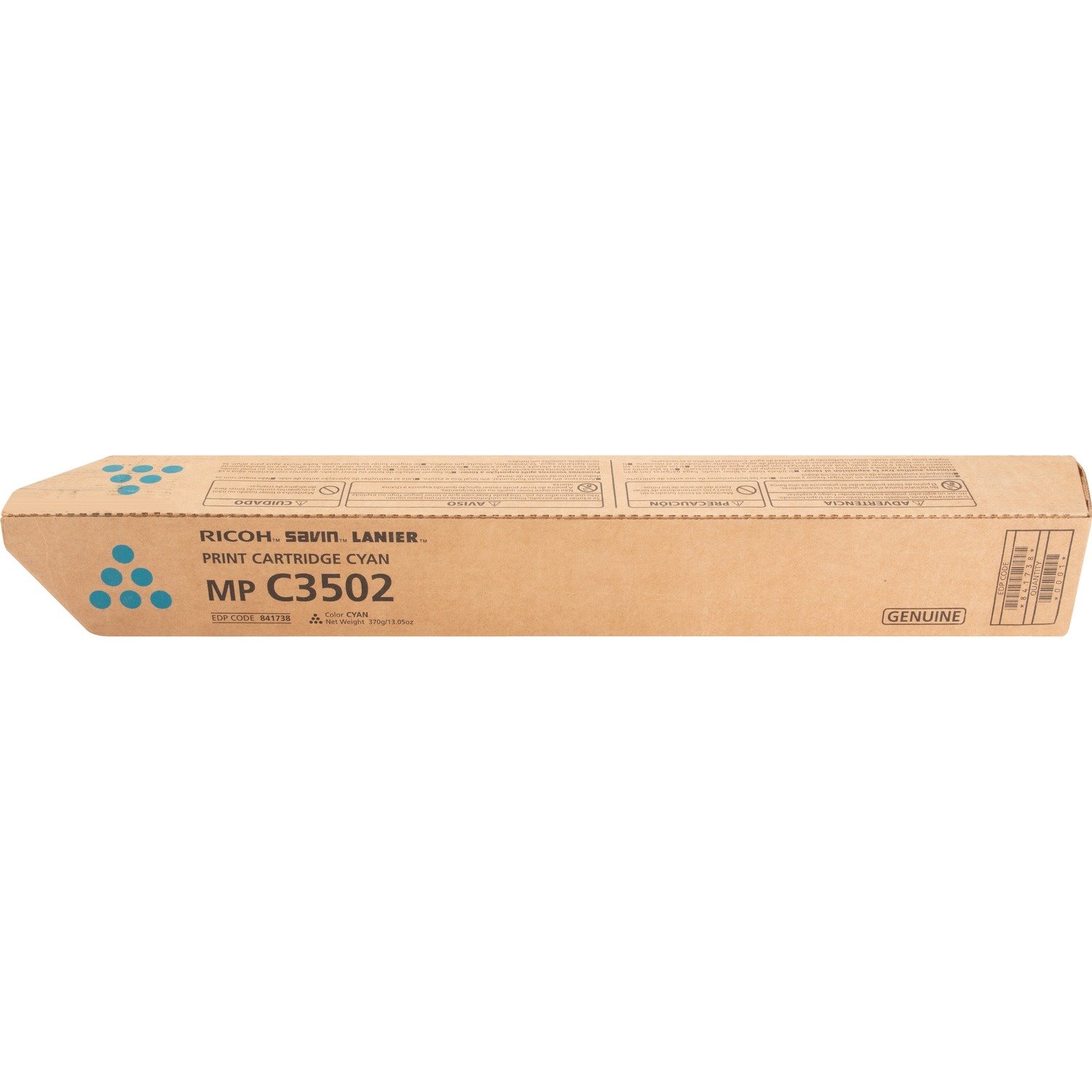 Ricoh Original Laser Toner Cartridge - Cyan - 1 Each