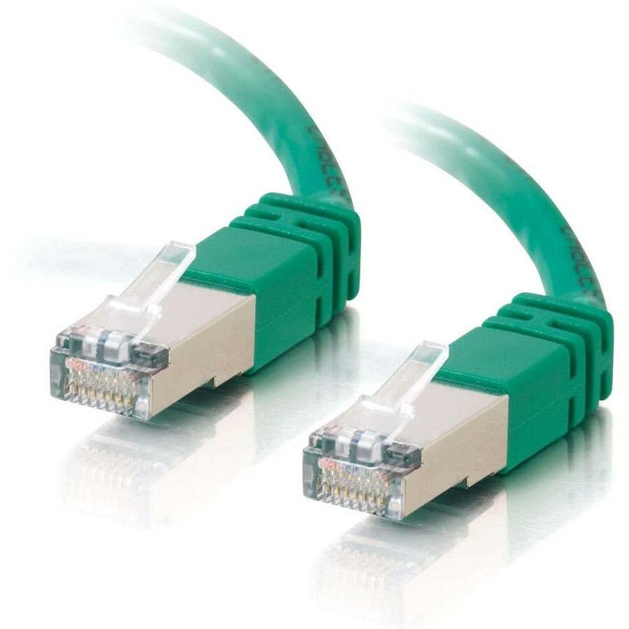 C2G-5ft Cat5e Molded Shielded (STP) Network Patch Cable - Green