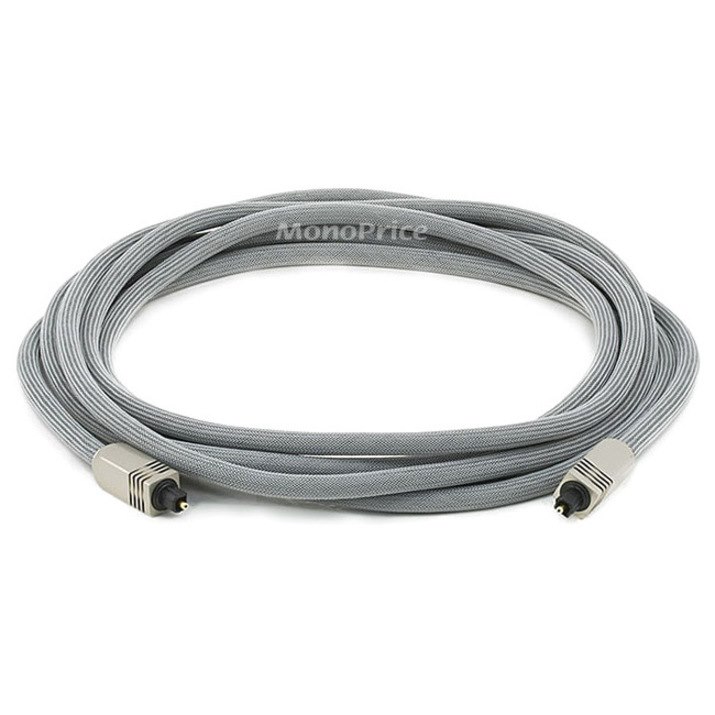 Monoprice 12ft Premium Optical Toslink Cable with Metal Fancy Connector