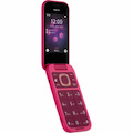 Nokia 2660 Flip 128 MB Feature Phone - 2.8" Flexible Folding Screen TFT LCD QVGA 240 x 320 - Cortex A71 GHz - 48 MB RAM - Series 30+ - 4G - Pop Pink