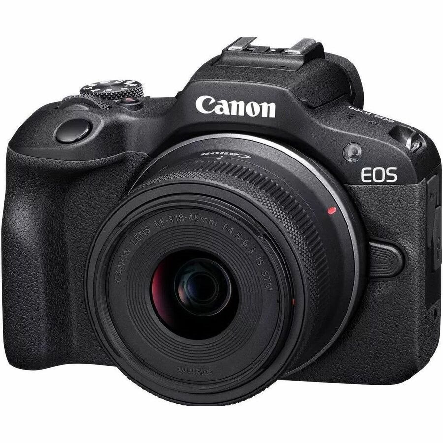 Canon EOS R100 24.1 Megapixel Digital SLR Camera with Lens - 18 mm - 45 mm - Black