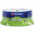 Verbatim CD-RW 700MB 4X-12X High Speed with Branded Surface - 25pk Spindle