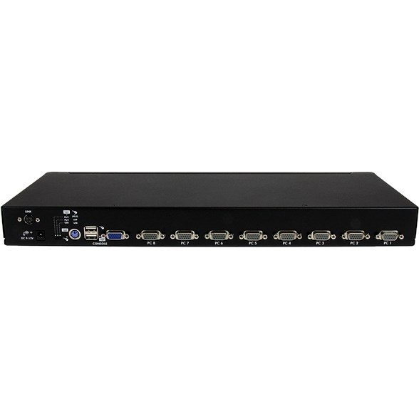 StarTech.com 8 Port 1U Rackmount USB PS/2 KVM Switch with OSD