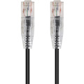 Monoprice SlimRun Cat6 28AWG UTP Ethernet Network Cable, 1ft Black