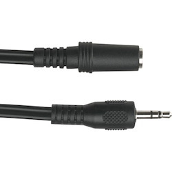 Black Box 3.5-mm Stereo Audio Cable, 24 AWG, Male/Female, 15-ft. (4.5-m)
