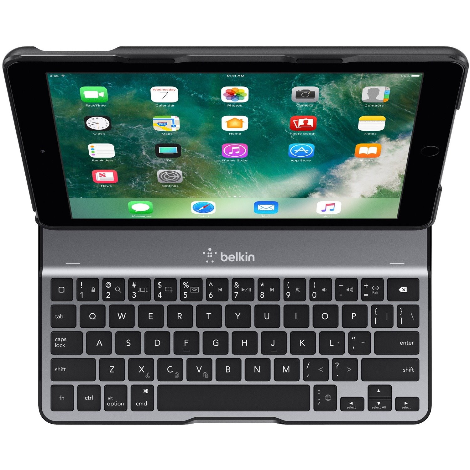 Belkin QODE Ultimate Lite Keyboard/Cover Case for 9.7" Apple iPad (5th Generation), iPad Air Tablet - Black