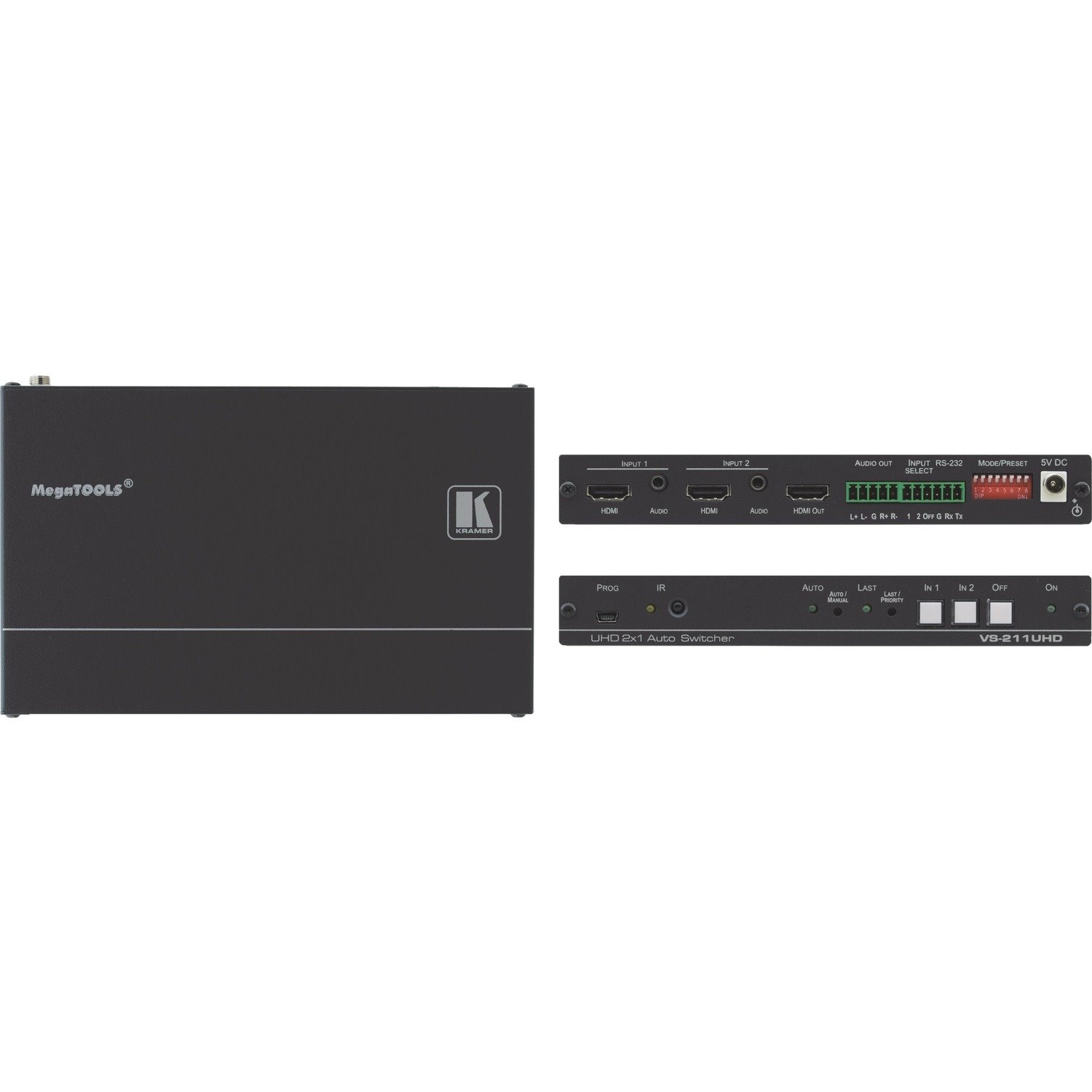 Kramer MegaTOOLS VS-211UHD Audio/Video Switchbox - Cable