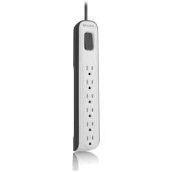 Belkin 6 Outlet AV Power Strip Surge Protector with 4ft Power Cord - 600 Joules - Black
