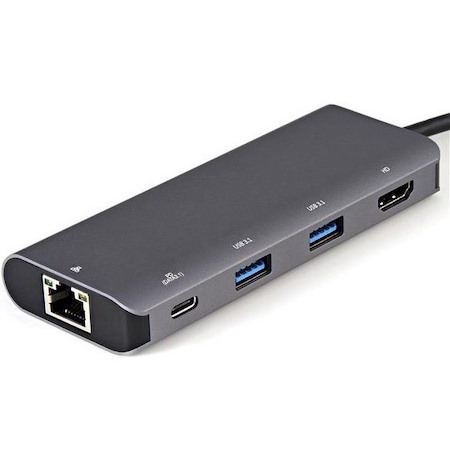 StarTech.com USB C Multiport Adapter - 10Gbps USB 3.1 Gen 2 Type-C Mini Dock - 4K 30Hz HDMI - 100W PD Passthrough - 3xUSB/GbE - 10" Cable