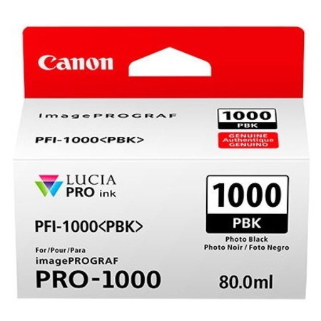 Canon LUCIA PRO PFI-1000 PBK Original Inkjet Ink Cartridge - Photo Black Pack