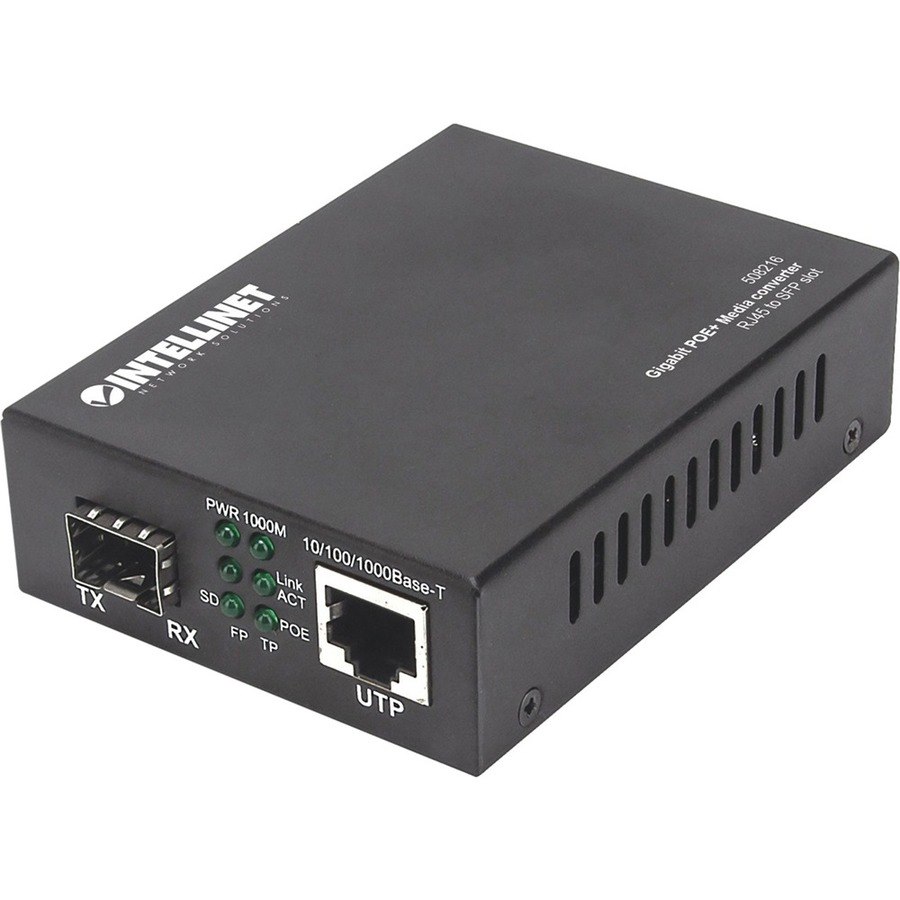 Intellinet 1 X 1000Base-T RJ45 Port To 1 X SFP Port, Poe+ Injector