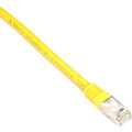 Black Box CAT6 250-MHz Stranded Patch Cable Slim Molded Boot - S/FTP, CM PVC, Yellow, 1FT