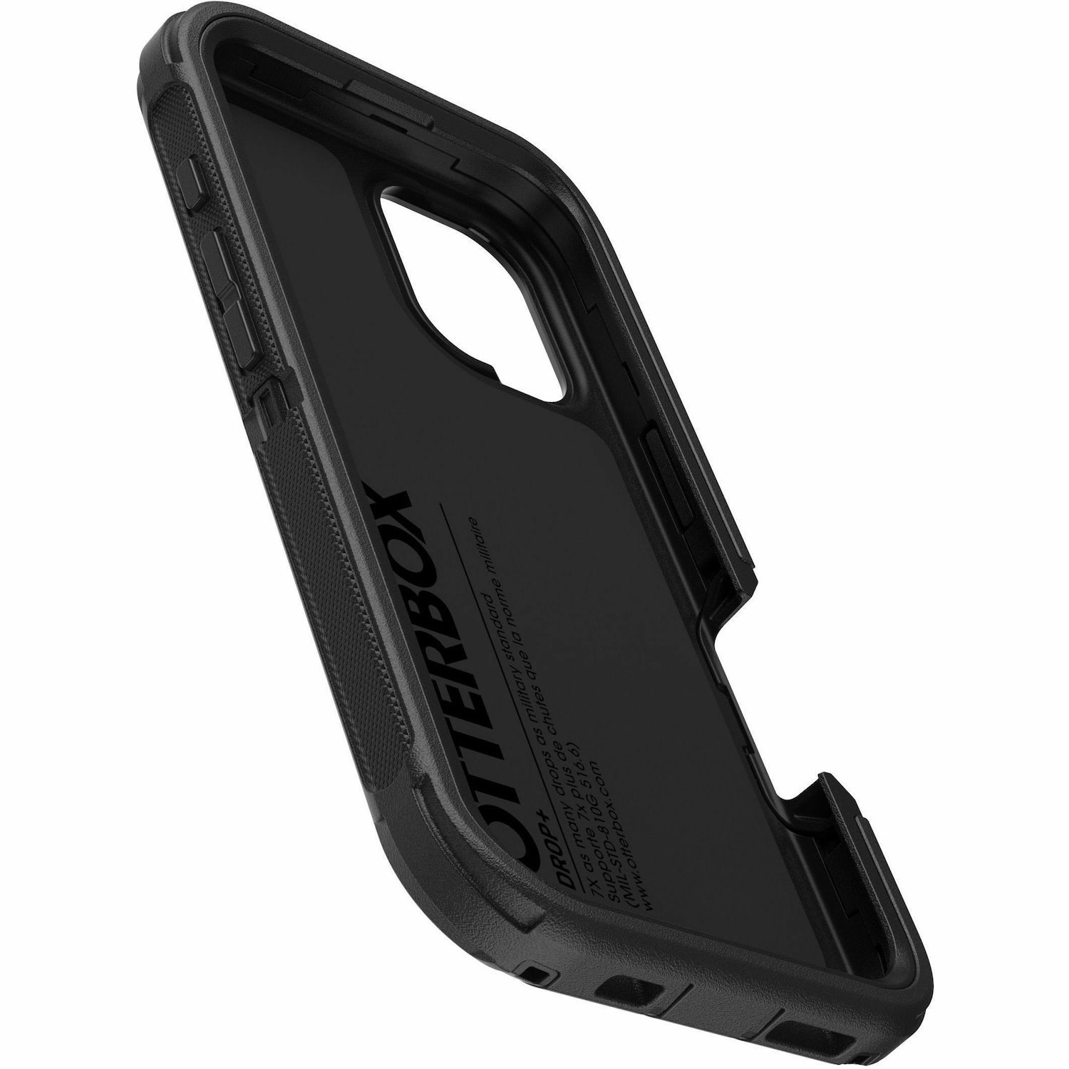 OtterBox Defender Case for Apple iPhone 16 Smartphone - Tri-Layer Design, Textured - Black - 1 Pack - Retail