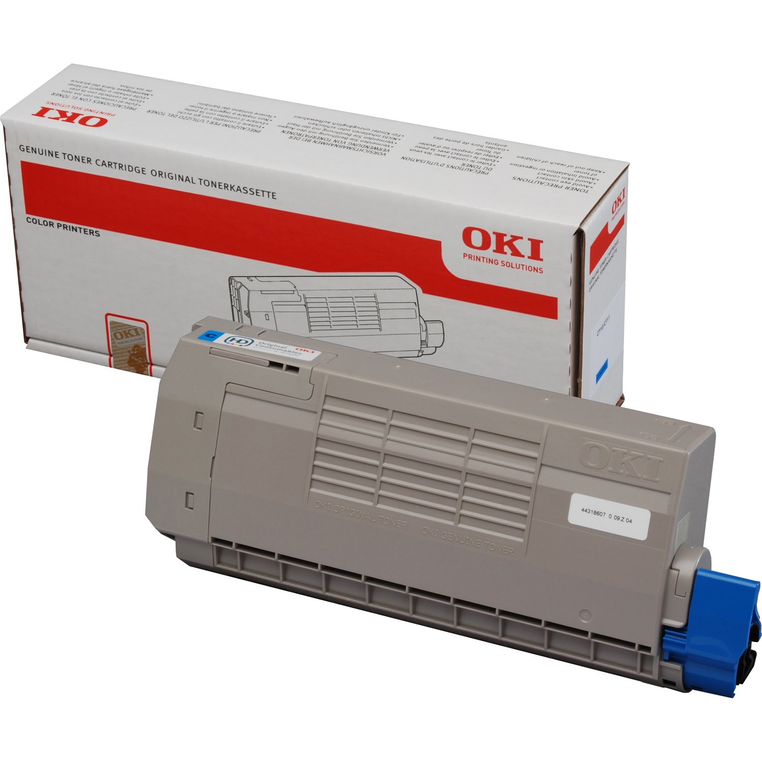 Oki 44318607 Original LED Toner Cartridge - Cyan Pack