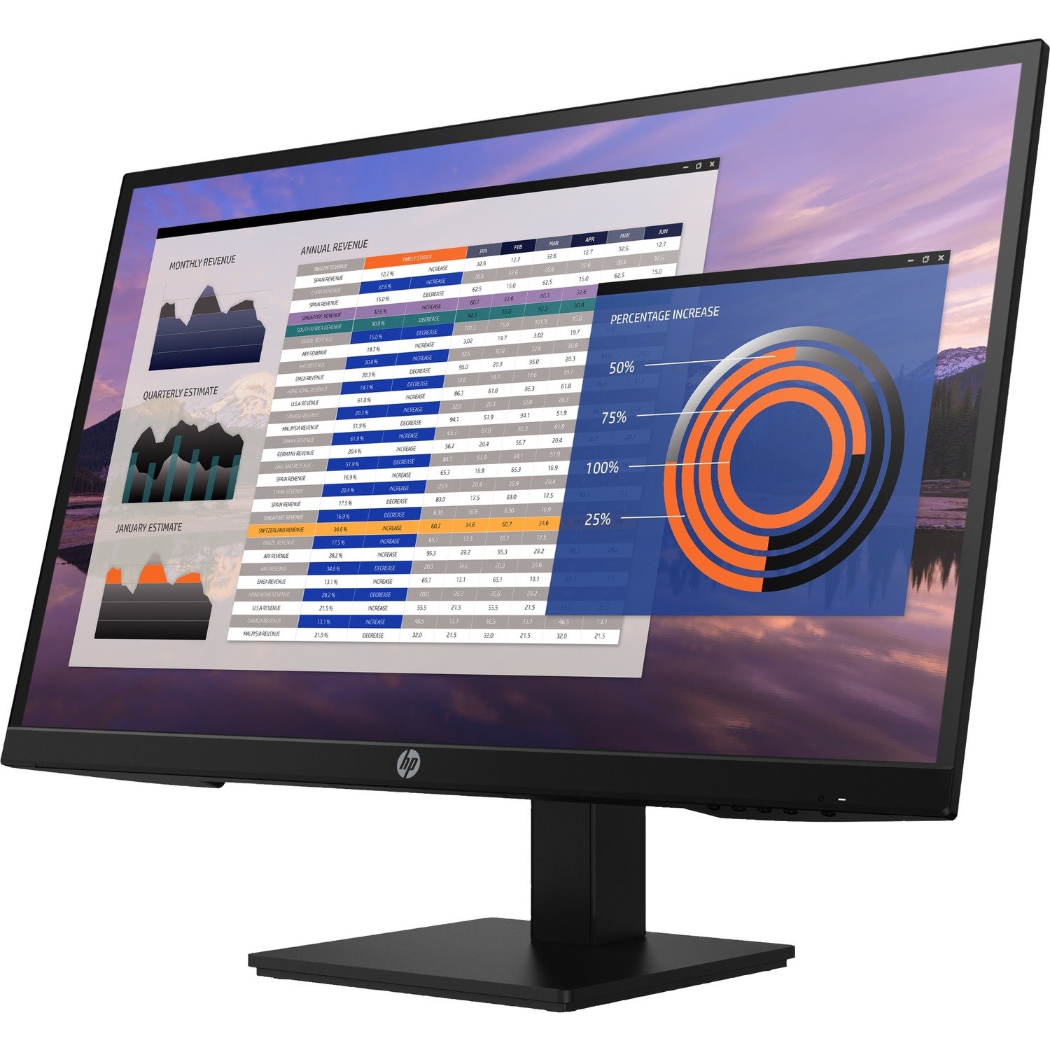 HP P27h G4 27" Full HD LED LCD Monitor - 16:9