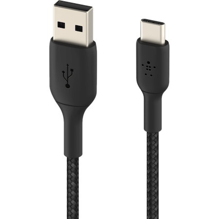 Belkin BoostCharge Braided USB-C to USB-A Cable (2 meter / 6.6 foot, Black)