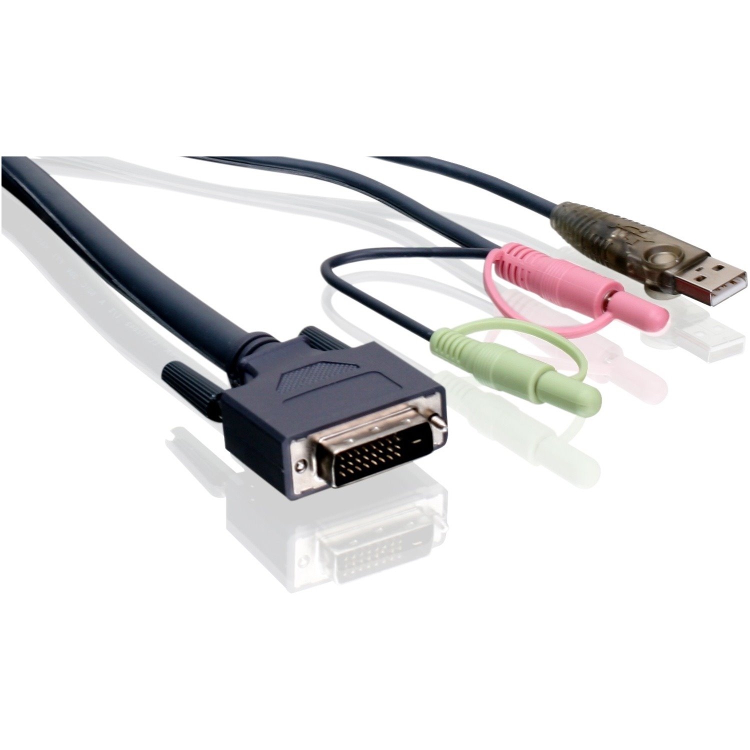 IOGEAR 16' Dual-Link DVI KVM Cable, USB and Audio/Mic, TAA Compliant