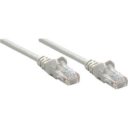 Intellinet Network Patch Cable, Cat5e, 7.5m, Grey, CCA, U/UTP, PVC, RJ45, Gold Plated Contacts, Snagless, Booted, Lifetime Warranty, Polybag