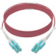 Eaton Tripp Lite Series 10G Duplex Multimode 50/125 OM4 LSZH Fiber Optic Cable (LC/LC), Push/Pull Tabs, Magenta, 3 m