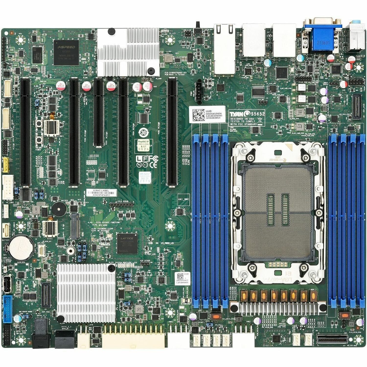 Tyan Tempest HX S5652 Server Motherboard - Intel C741 Chipset - Socket LGA-4677 - SSI CEB