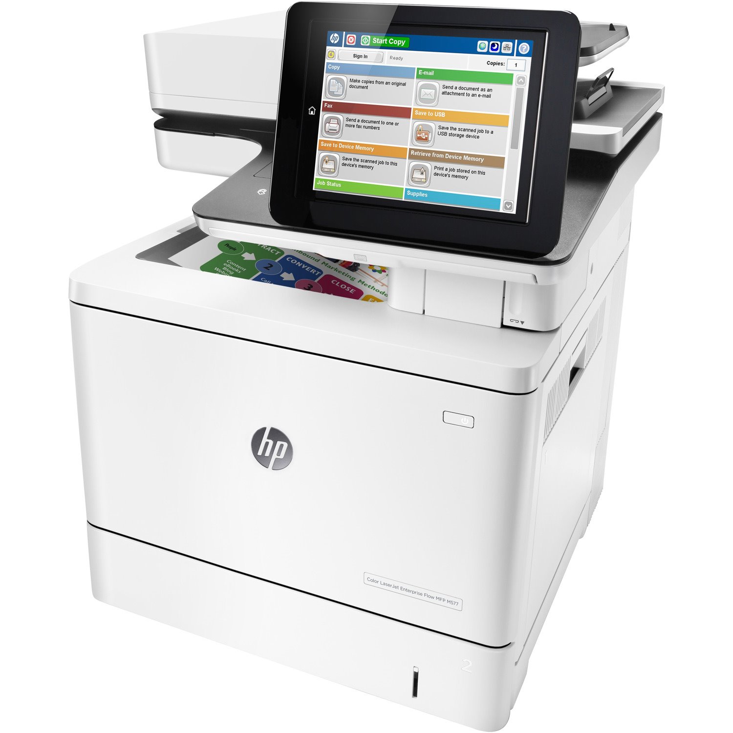 HP LaserJet M577dn Laser Multifunction Printer - Colour