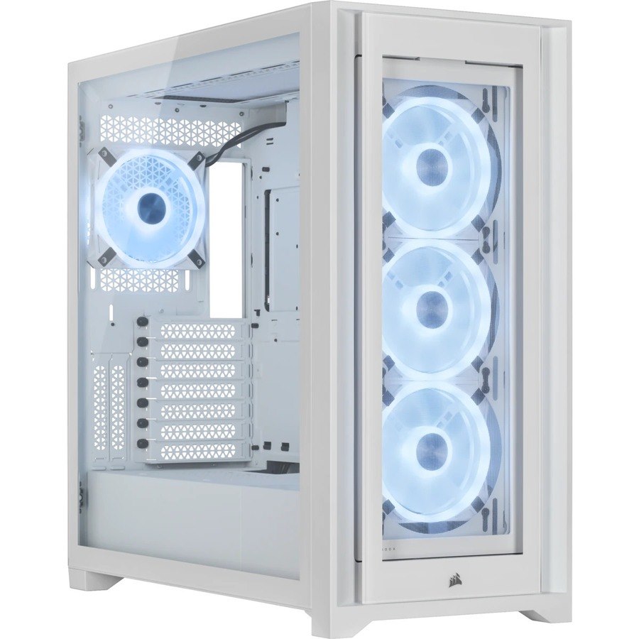 Corsair iCUE 5000X RGB QL Edition Mid-Tower ATX Case - True White