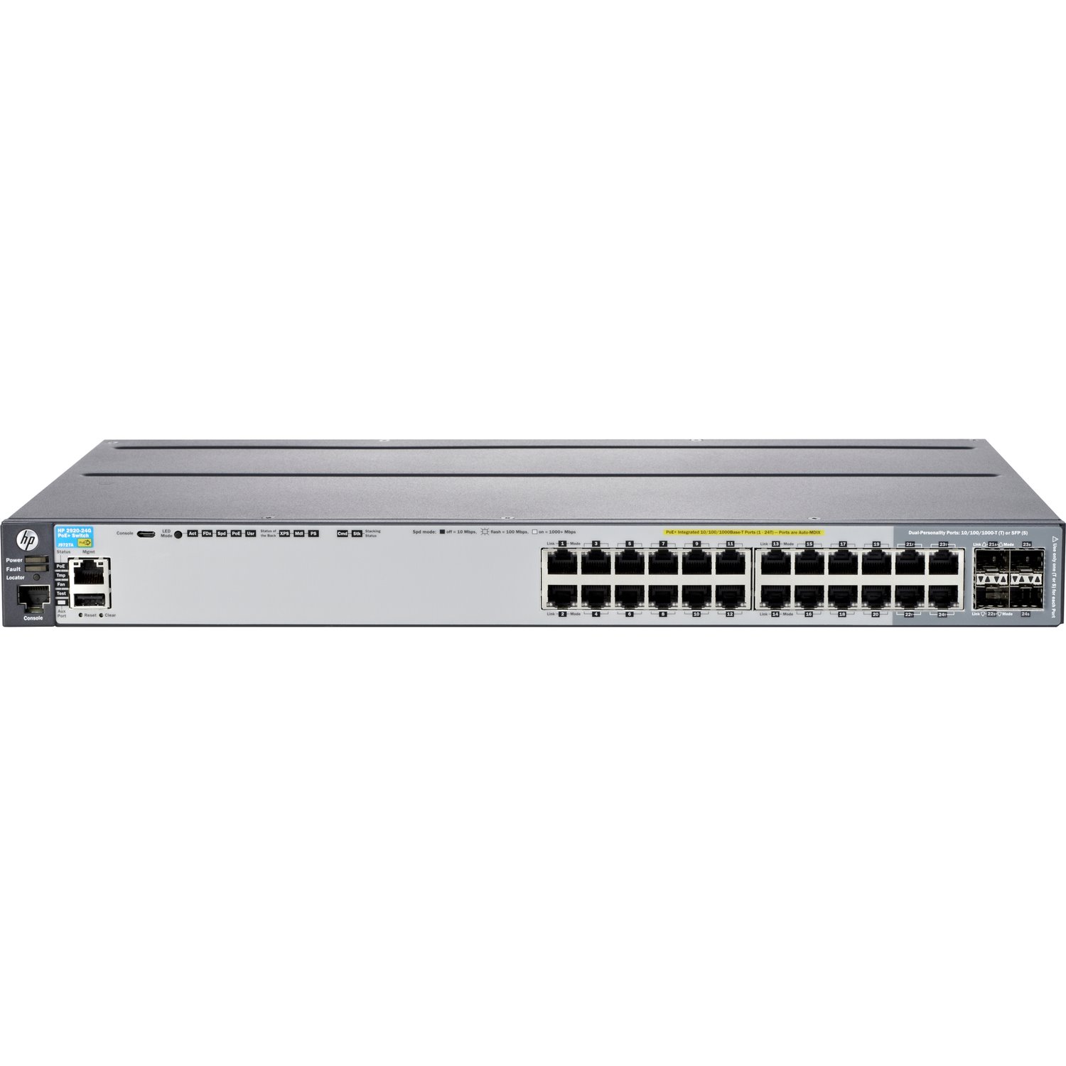 HPE 2920 2920-24G-PoE+ 20 Ports Manageable Layer 3 Switch - Gigabit Ethernet - 10/100/1000Base-T