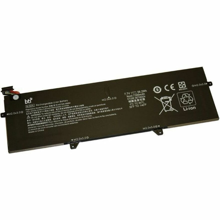 BTI L07041-855-BTI 7.7V 56.2WHR LI-ION BATTERY BL04056XL-PL, BL04XL, HSTNN-UB7N, L07041-855 ELITEBOOK 1040 G5, ELITEBOOK X360 1040 G6, ELITEBOOK 1040 G6, ELITEBOOK 10405 G5, ELITEBOOK X360 1040 G5