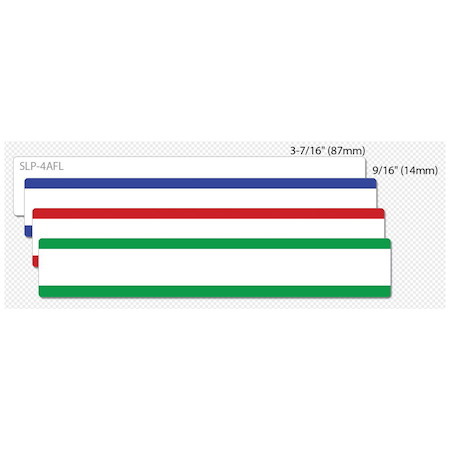 Seiko SmartLabel SLP-4AFL Multi-Color File Folder Label Assortment (White, Blue, Red, Green)