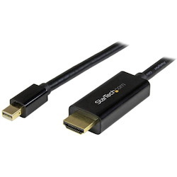 StarTech.com 6ft (2m) Mini DisplayPort to HDMI Cable, 4K 30Hz Video, Mini DP to HDMI Adapter/Converter Cable, mDP to HDMI Monitor/Display