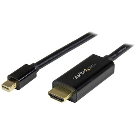 StarTech.com 6ft (2m) Mini DisplayPort to HDMI Cable, 4K 30Hz Video, Mini DP to HDMI Adapter/Converter Cable, mDP to HDMI Monitor/Display