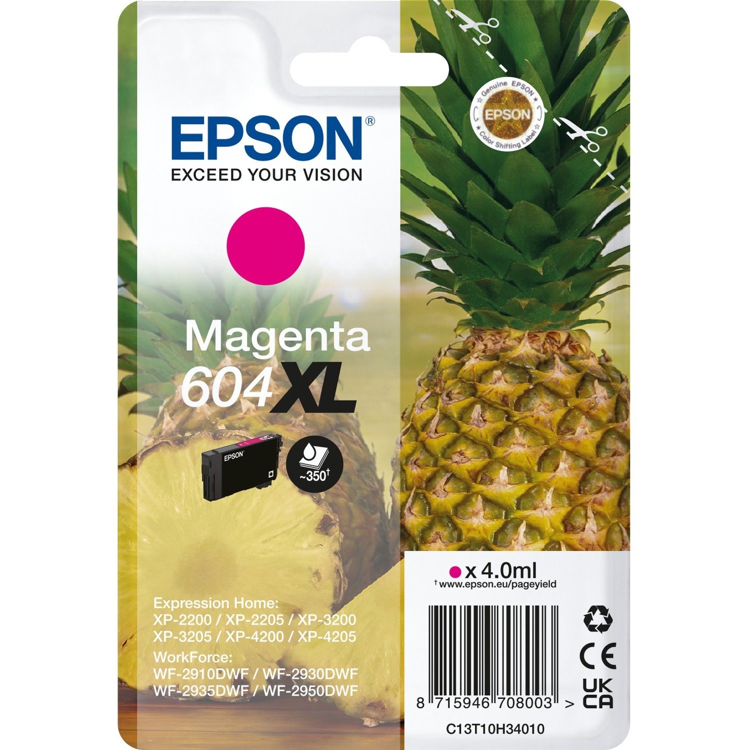 Epson 604XL Original Extra Large Yield Inkjet Ink Cartridge - Single Pack - Magenta Pack