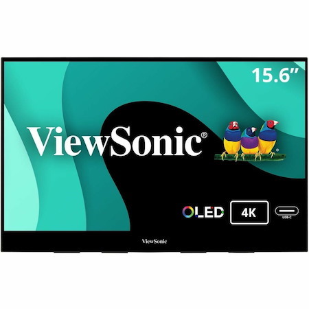 ViewSonic VX1655-4K-OLED - 15.6" 4K UHD OLED Portable Monitor w/ 60W USB-C, mini HDMI, 100% DCI-P3 - 400 cd/m&#178;