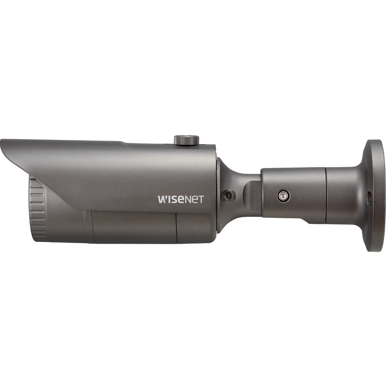 Wisenet QNO-7012R 4 Megapixel Outdoor Network Camera - Color - Bullet - Dark Gray