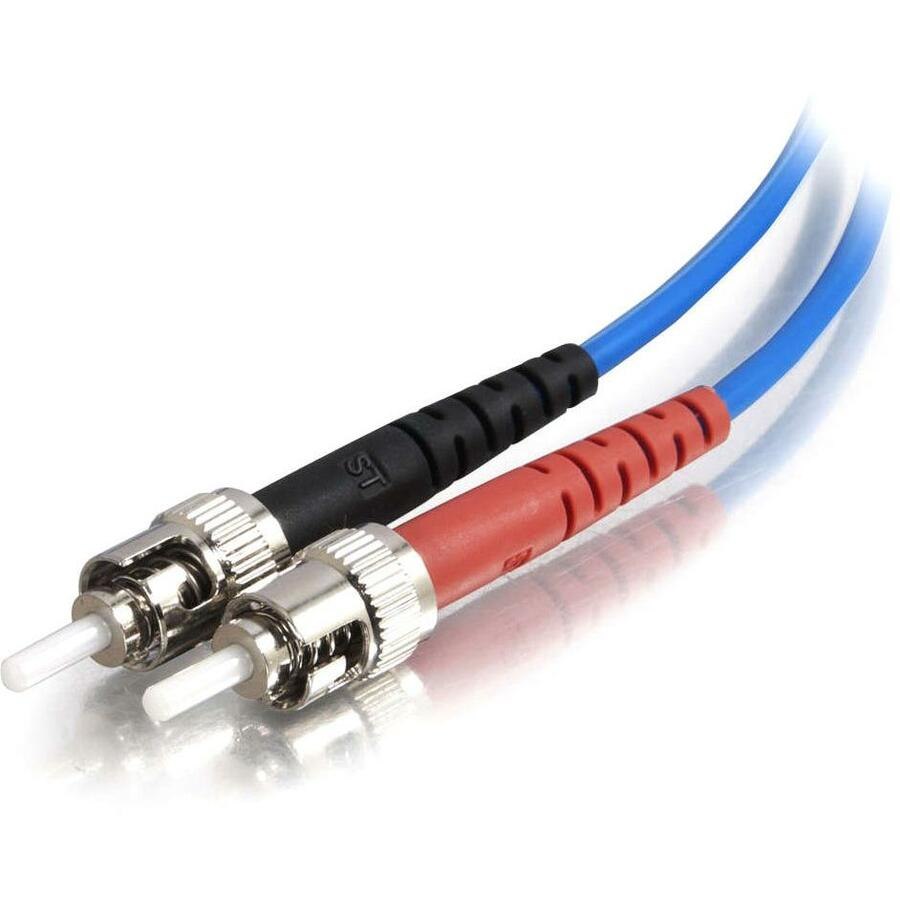 C2G 5m ST-ST 62.5/125 OM1 Duplex Multimode PVC Fiber Optic Cable - Blue