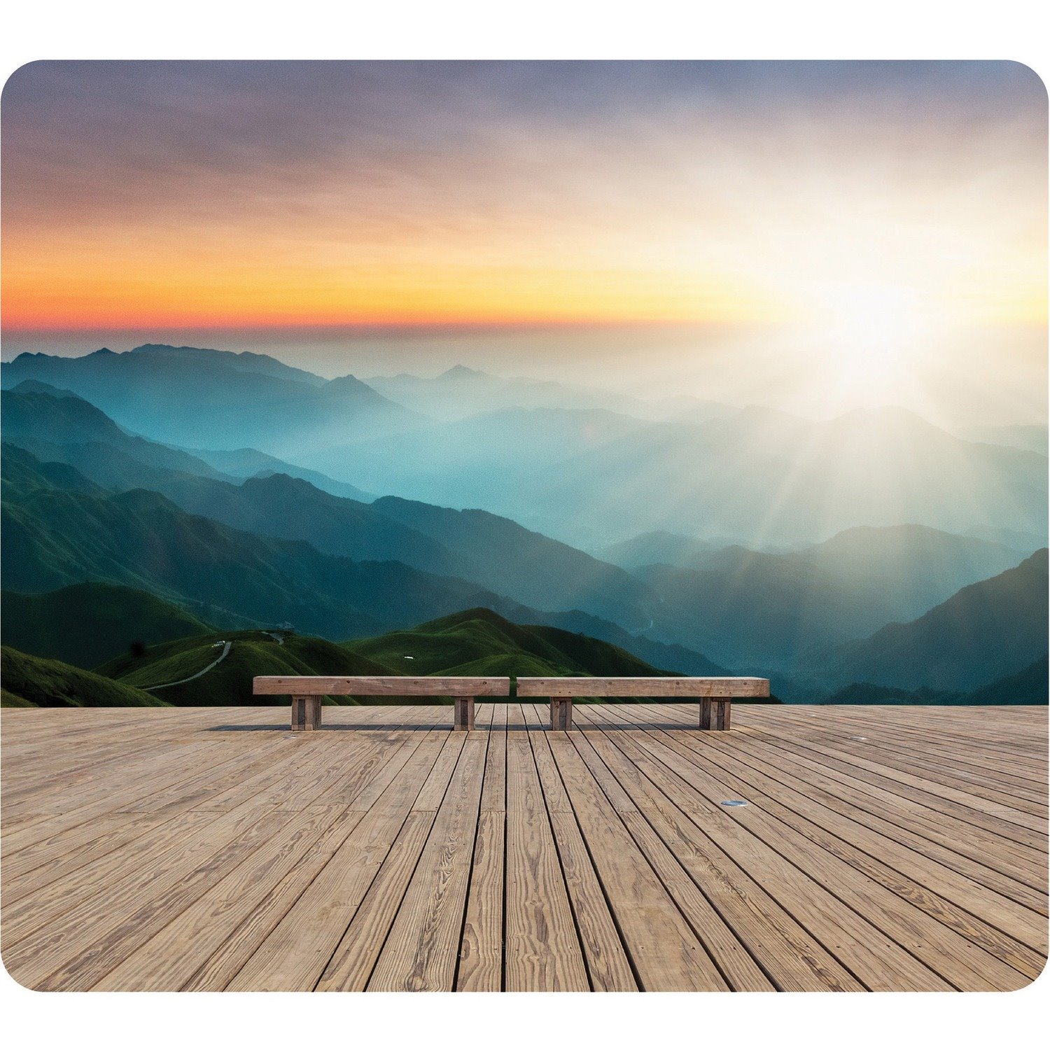 Fellowes Recycled Mouse Pad - Mountain Sunrise