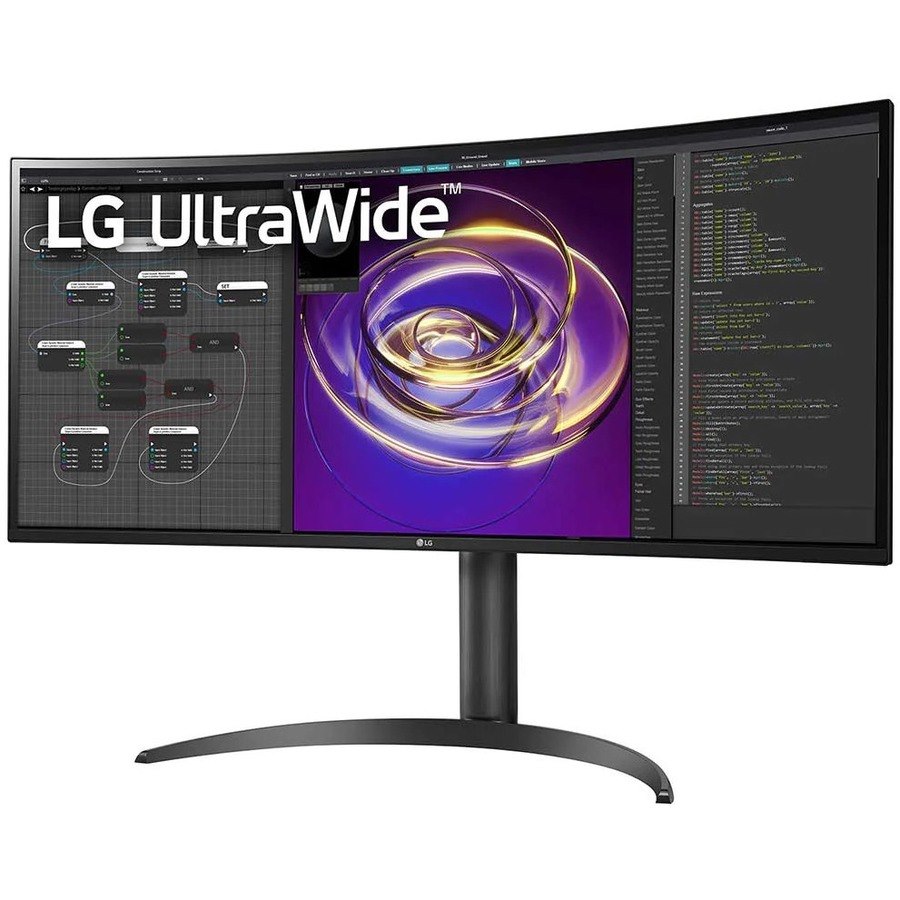 LG Ultrawide 34BP85C-B 34" UW-QHD Curved Screen Edge LED LCD Monitor - 21:9 - Textured Black, Glossy Black, Black Hairline