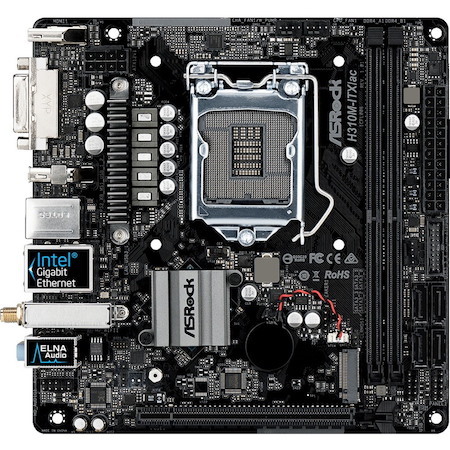 ASRock H310M-ITX/ac Desktop Motherboard - Intel H310 Chipset - Socket H4 LGA-1151 - Mini ITX