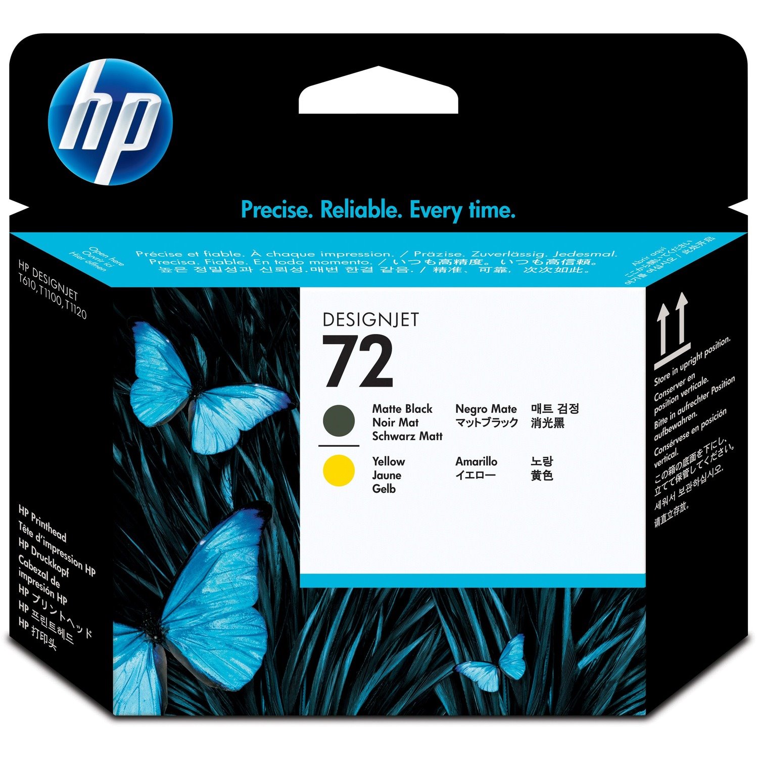 HP 72 Original Inkjet Printhead - Matte Black, Yellow - 1 Each