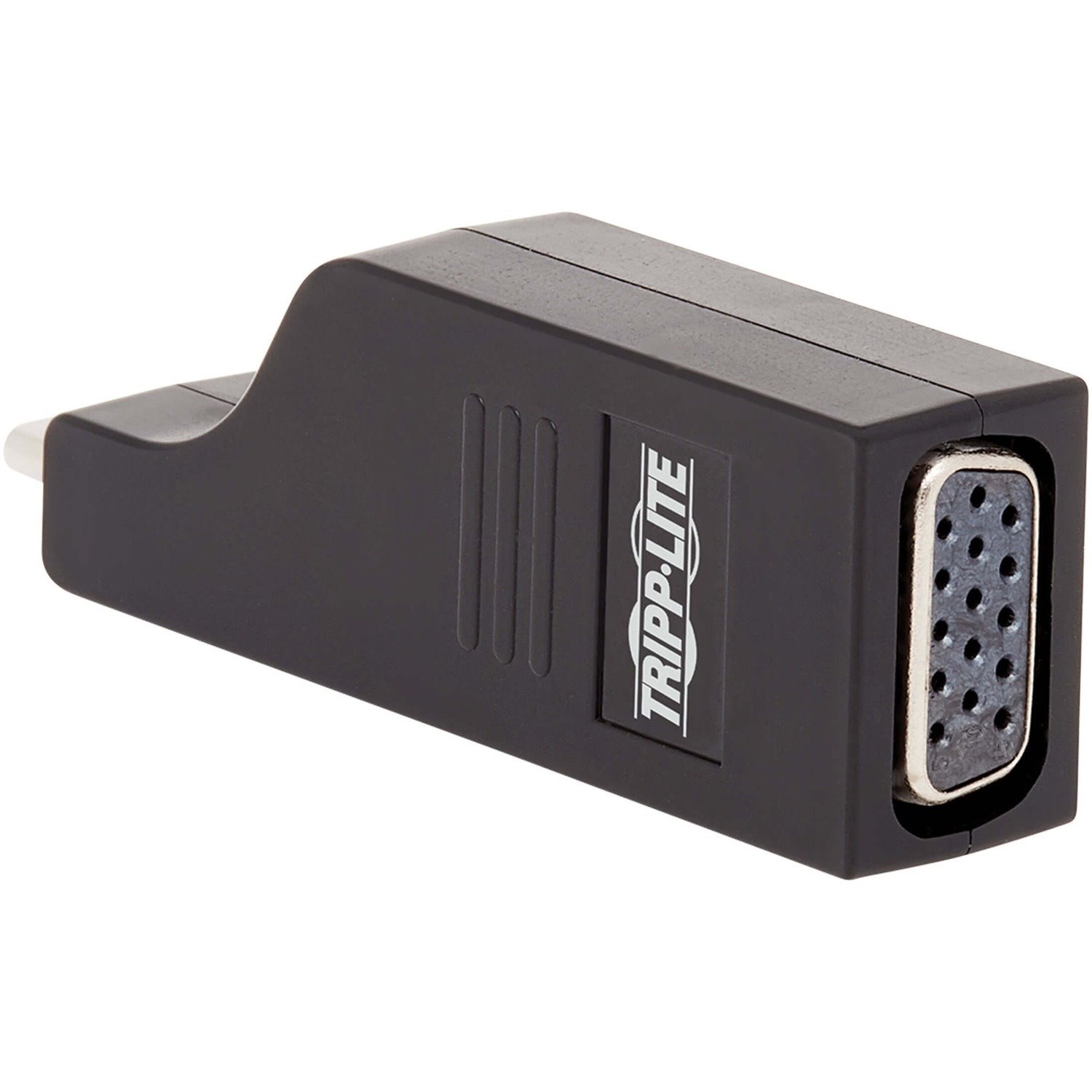 Eaton Tripp Lite Series USB-C to VGA Vertical Adapter (M/F) - USB 3.1, Gen 1, Thunderbolt 3, 1920 x 1200 (1080p), 5 Gbps, Black