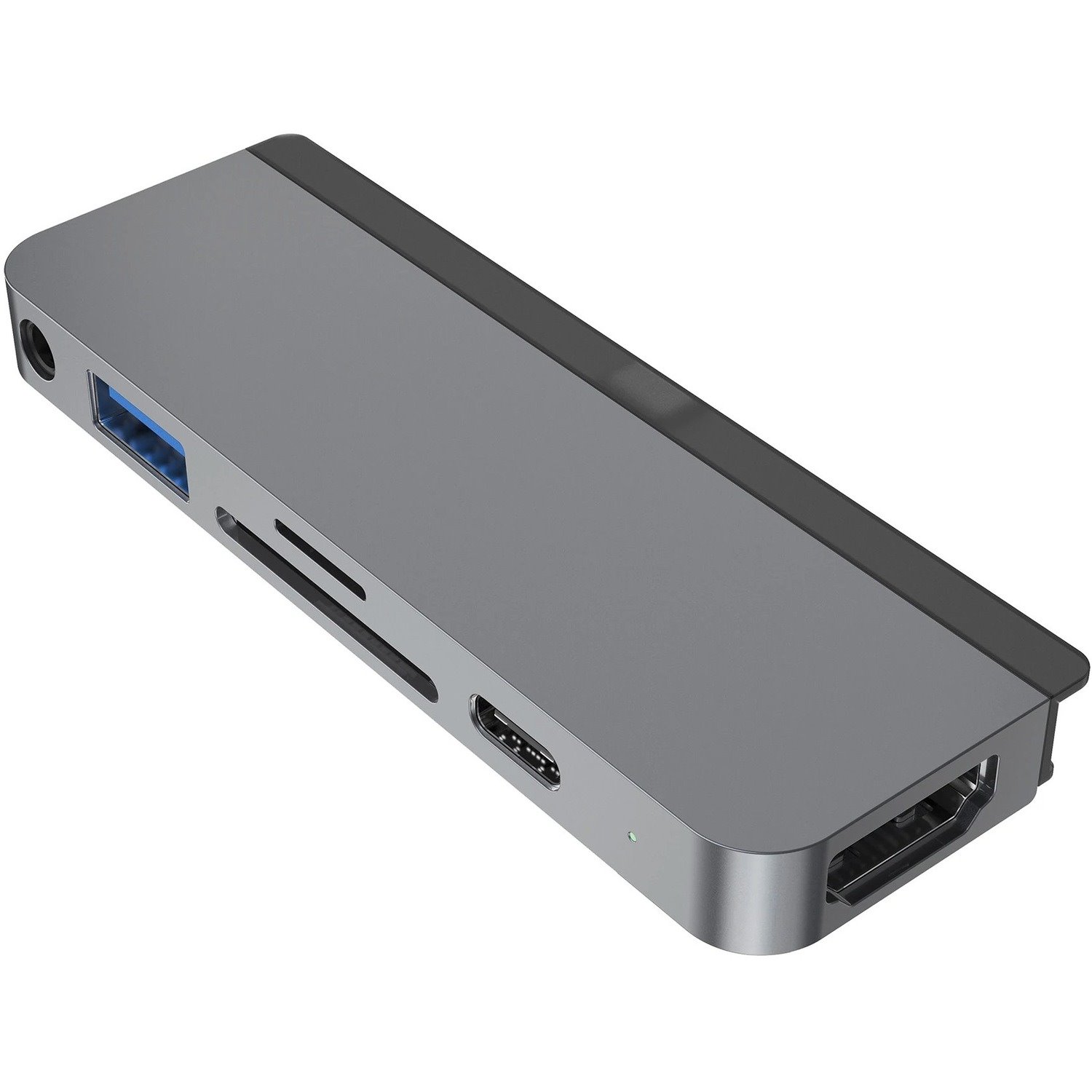 Hyper HD319B-GRAY USB Type C Docking Station - Memory Card Reader - microSD, SD - Space Gray