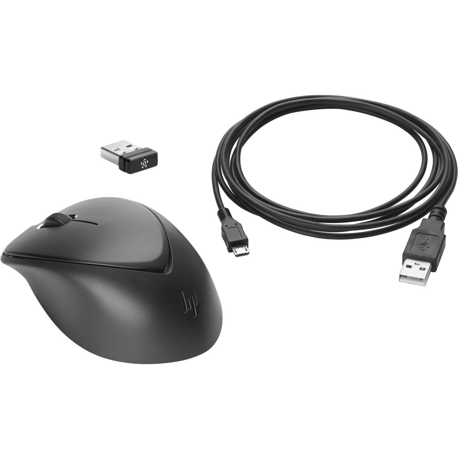 HP Premium Mouse - Radio Frequency - USB - Laser - 3 Button(s) - Black