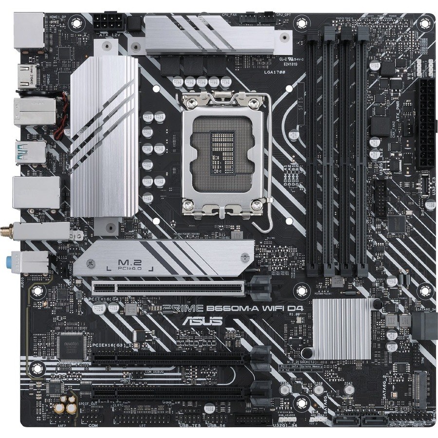 Asus Prime B660M-A WIFI D4 Desktop Motherboard - Intel Chipset - Socket LGA-1700 - Intel Optane Memory Ready - Micro ATX