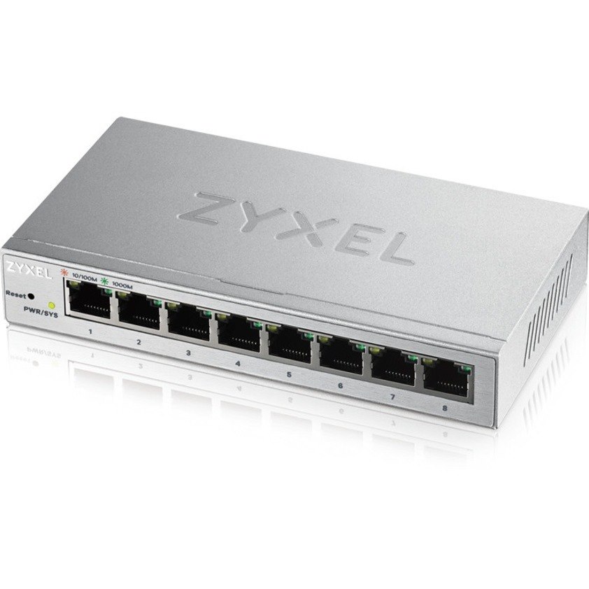 ZYXEL GS1200 GS1200-8 8 Ports Manageable Ethernet Switch - Gigabit Ethernet - 10/100/1000Base-T