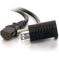 C2G 6ft 16 AWG Universal Power Cord with Extra Outlet