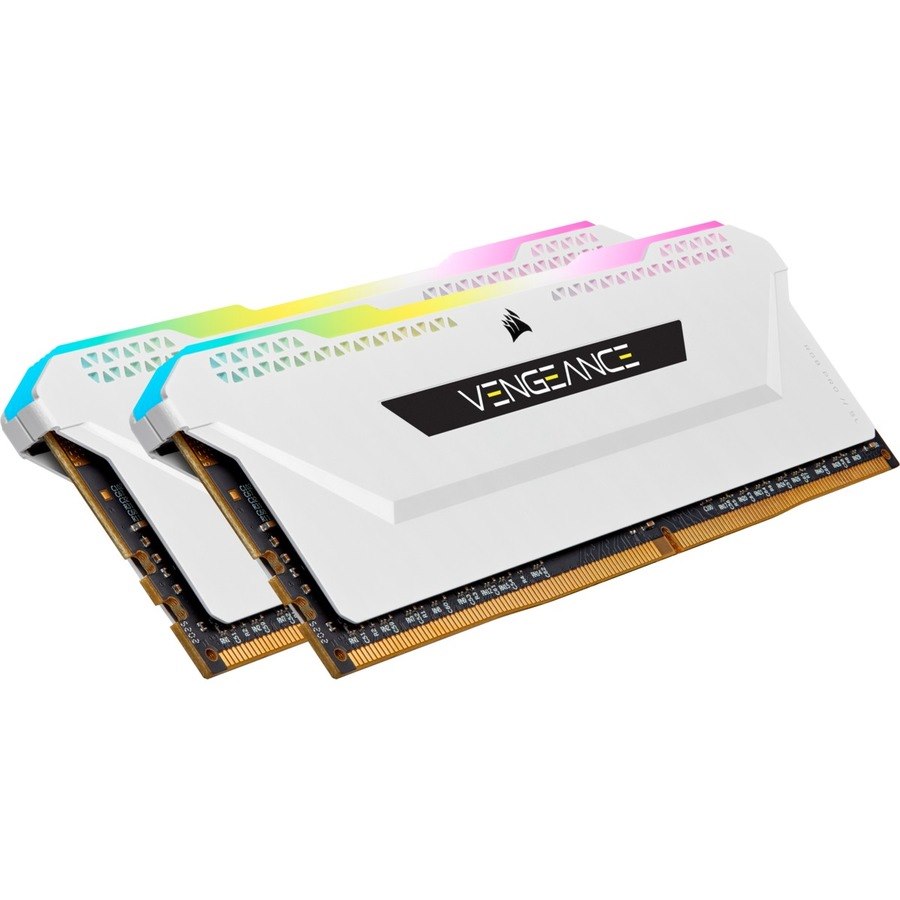 Corsair Vengeance RGB Pro SL 16GB (2x8GB) DDR4 DRAM 3600MHz C18 Memory Kit - White